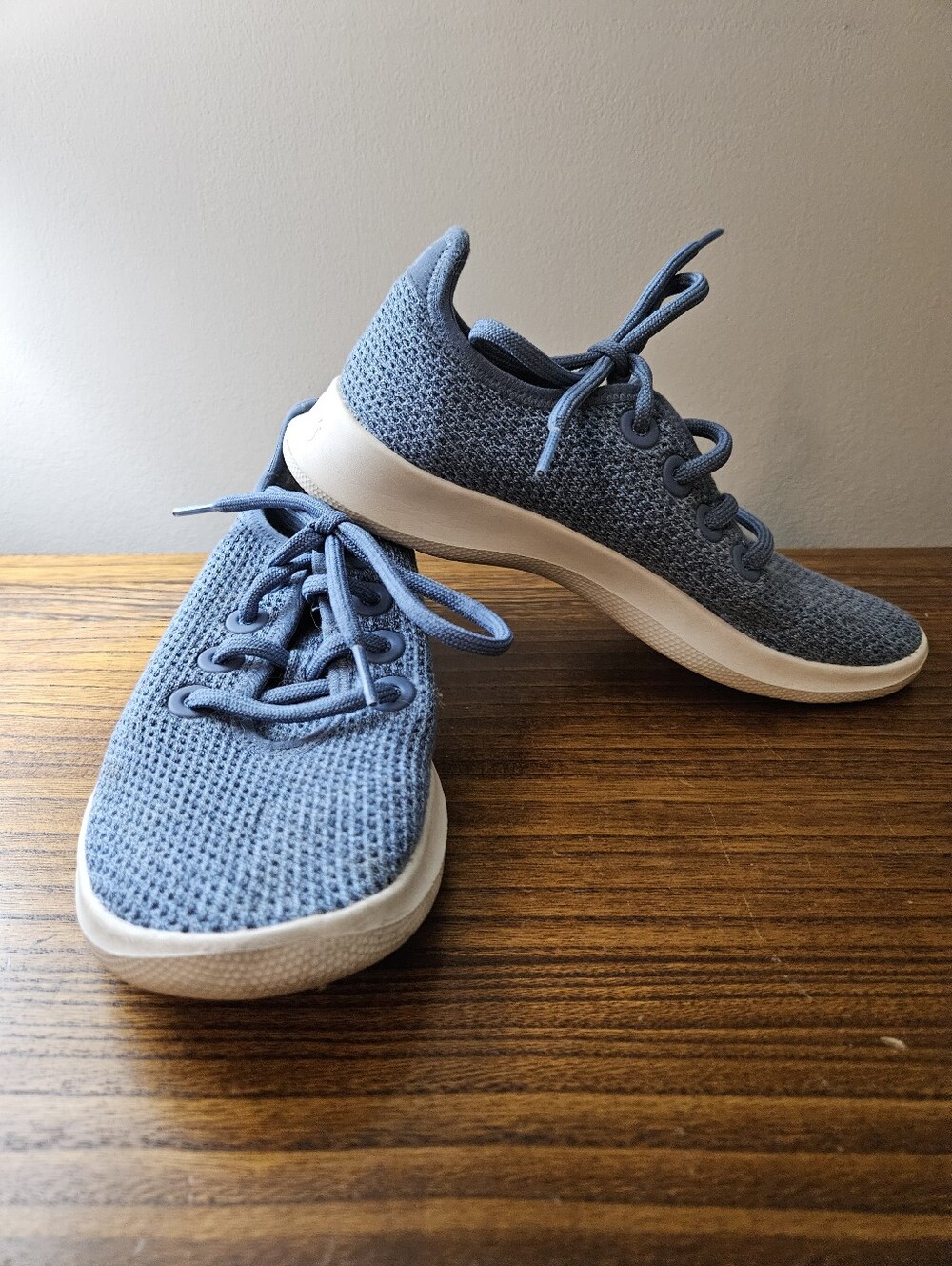 Allbirds Light Blue Knit Lace-Up Sneakers